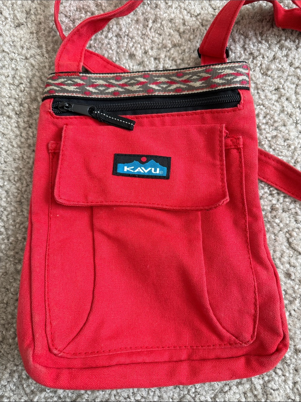Kavu Red Small Crossbody Bag